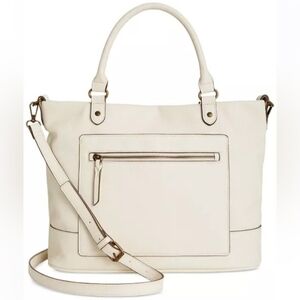 Style & Co. Cream Tote Bag with Front Pocket